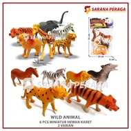 SaranaPeraga - Wild Animal / Mixed Rubber Animals / Miniature Rubber Animals / Toys to Know Animals 