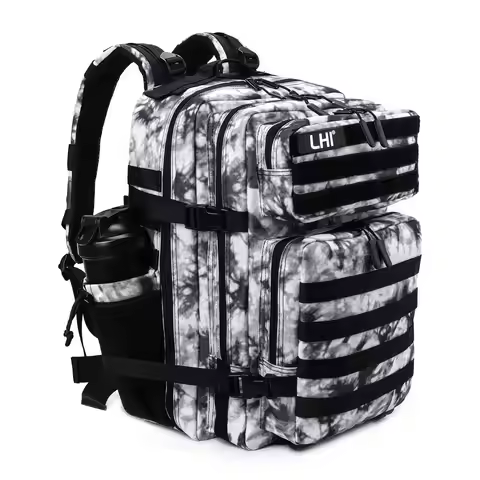 LHI 45L Tactical Backpack for Men and Women Large Athlete Gym Bag Outdoor Sports Hiking Survival Ruc