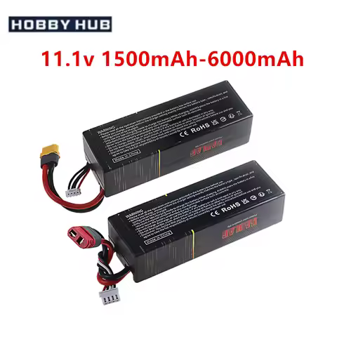 Lipo 3S 11.1v 1500mAh 2500mAh 4000mAh 5000mAh 6000mAh 60C Battery For RC Car Boat Truck Helicopter A