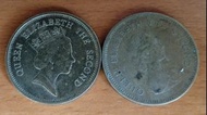 英女皇 香港 五毫 5毫 1979年 1990年 共2個 舊版錢幣