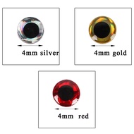 Tyk 3D Lure Simulation Fisheye Animal Eye 3-6mm Fishing Bait Eye Patch Thunder Frog T-Tail VIB Minno