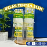 [25PCS] Slim Ten Ten Ten 18oz Plastic Cups | 22oz Clear Food Grade Pop Ice Tea Coffee Cup/