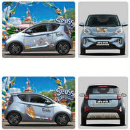 TAOJING | สติ๊กเกอร์รถธีมทอมและเจอร์รี่ สำหรับ Chery EQ1 QQ Ice Cream