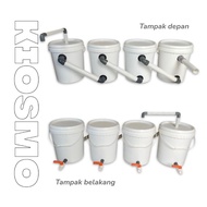 Filter Bucket - Vortex Bio Filter Fish Pond - 4 Chamber Filter 20 Liter Bucket Top Input