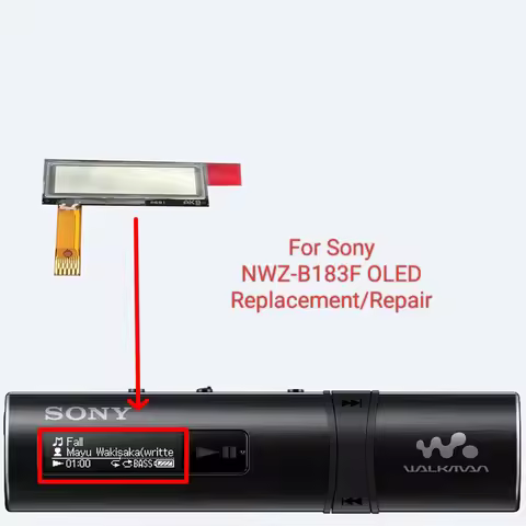 New Original Screen OLED Lcd Display for Sony Walkman NWZ-B183F Repair/Replacement