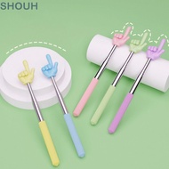 SHOUH Teaching Pointer, Telescopic Rod Finger Design Finger Reading Sticks, Durable Stainless Steel 