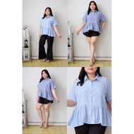 Amelia Peplum Blouse - Jumbo Blouse - Big Size Blouse - Jumbo Top