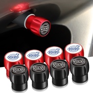 4PCS Dustproof Car Tire Valve Caps Wheel Rim Stem Covers For Volvo R V40 S40 S60 XC60 XC90