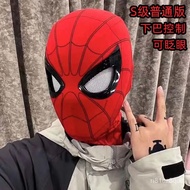 11💕 Ring Lone Spider-Man Mask Eye Movable Head Cover Electric Blink Mask Head Cover Movie SurroundingcosProps 6YBO