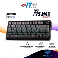 AULA F75 Max Wireless Mechanical Gaming Keyboard 75% Layout with TFT Screen, Tri-Mode, Gasket Struct