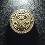 A3415 Koin Kuno Benggol 1 Cent Tahun 1857 Asli Original
