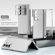 Samsung Galaxy Z Fold 7 CaseElectroplated Metal Stand Case with Tempered FilmCapacitive Pen and S Pe