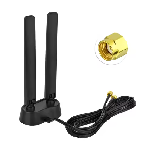 Superbat Tri-Band WiFi 6E Antenna 6GHz 5GHz 2.4GHz 6.0dbi Gaming Omnidirectional for PC Desktop Comp