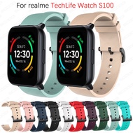 Soft Silicone Band Strap For realme TechLife Watch S100 / SZ100 Smart Watch Replacement Band