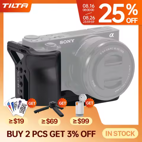 TILTA TA-T56-LMP-B L-Bracket Mounting Plate for Sony ZV-E10 - Black