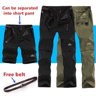 Men's Detachable Pants Waterproof Camping Outdoor Hiking Trousers Cargo Pant Plus Size