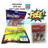 FREE JIG HEAD MEGAPRO BITE ME SOFT LURE 10CM BM-SLF10RTLE FISHING LURE