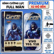 VIVO Y03/ Y18 Tempered Glass full screen transparent. Screen protector