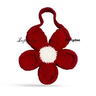 Loopsy Bag Maroon - Flower Crochet Bag - Flower Crochet Bag