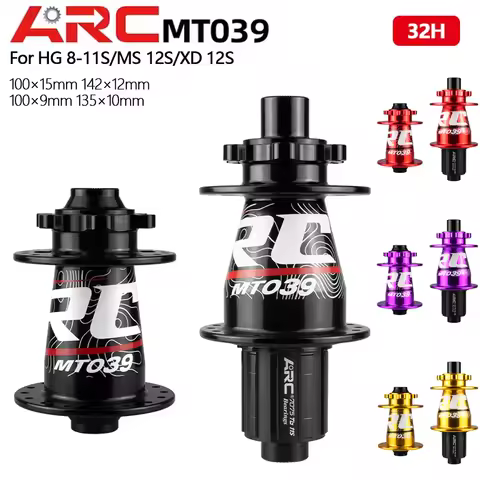 ARC MT039 Front Rear Bicycle Hub MTB Mountain Bike Hub 32H 6 Bolts Disc 135mm 142mm HG 8-11 XD MS 12