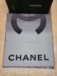 Chanel scarf 頸巾 圍巾 厚身 CC logo 羊絨 現貨 全新 Vic 專屬