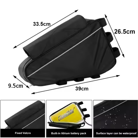 battery bag for electric bicycle, 36v, 48v, 60v, 72v, e-bike, triangular bags for black bicycle box 