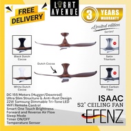 [Wifi] EFENZ Limited Edition DC Ceiling Fan Isaac 523 With 22W Dimmable Samsung LED + Remote Control 3 Blade 52"