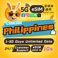 Philippines eSIM【High speeds data】+unlimited data travel for 1-30days Philippines Travel esim【✅ send