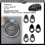 Perodua Alza 2014-2021 Side Aircond Vent Trim Carbon Fiber Black Interior Accessories