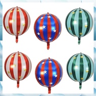 [G V W E] Pack of 6 22inch Striped Star Foil Balloon Star Balloon Foil Kids Birthday Party Decoratio