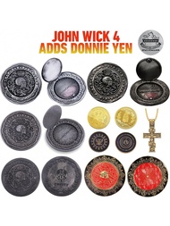 Dây chuyền thánh giá Chúa Jesus John Wick Dấu hiệu lời thề máu Đồng xu Người xét xử Đồng xu kim loại