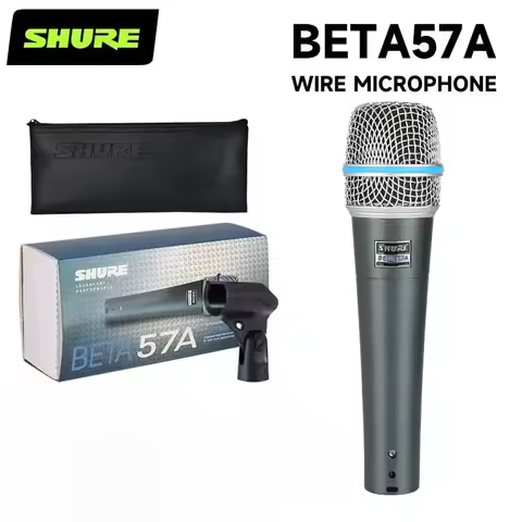 Shure BETA 57A Microphone Wired Dynamic Home Amp Studio Recording Handheld Mic for Karaoke Bar Stage