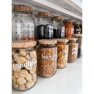 (1 pc) Custom Vinyl Decal Sticker Kitchen Label Pantry Stiker Label Barang Dapur