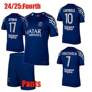 24/25 Paris PSG Fourth Jerseys and pants KVARATSKHELIA O.DEMBELE HAKIMI VITINHA LEEKANG IN BARCOLA s