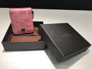 SWEETBURDEN 蠶絲牛皮-信用卡包 洋紅 風琴卡夾 真牛皮 手作