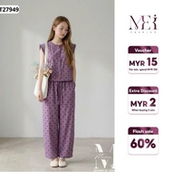 MeiMei Women's Clothing Polka Dot Shirt with Mussel Sleeves and Polka Dot Pants ST27949 Ver3