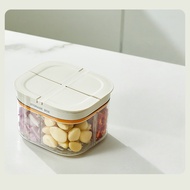 Divided Sealed Box Household Flower Tea and Dried Fruit Storage Box Transparent Sealed Jar Grain and