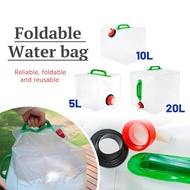 5L/20L/10L Camping Collapsible Bucket Water Tank Portable Folding Pot Water Container Bag