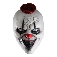 Scary Clown Hood Realistic Latex Mask Costume Party Prop pigtail Clown Mask
