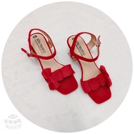 Korean red 6 inch high heels