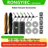 rongyiec Robot Vacuum Accessories Kit Includes 6 Side Brush,2 Filter,1 Main Brush,4 Mop Pad,5 Dust B