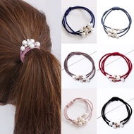 [KIMI fahion]Korean Fashion Pearl Elastic Hair Bands Multilayer Hair Ring Ponytail Holder