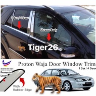 1 Set 4 Pcs Perodua Waja Door Panel Window Frame Trim Cover Chrome Lining Strip Door Belt Moulding G