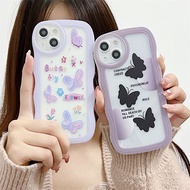 Soft Case Xiaomi Mi 11 Lite 5G NE 11T Pro 9T Pro 12T Cute Cartoon Casing Cover Wave Border beautiful clear butterfly shockproof phone case