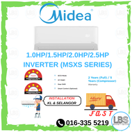 MIDEA INVERTER AIR COND (MSXS SERIES - 4STAR/5STAR) - 1.0HP/1.5HP/2.0HP/2.5HP [WITH INSTALLATION] (LBS)