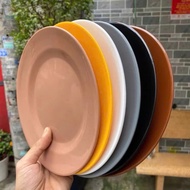 Set of 10 BKP plastic plates, size (23x2cm) used to store food - 10 round plastic plates (23cm) in m