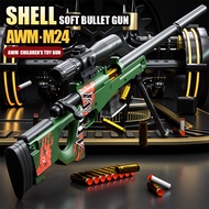 AWM/M24 Toy Gun Shell Soft Bulle 98k Senapang Angin Blaster Guns Assault Trifle Mainan Budak Lelaki For Kid Boys Children's Outdoor Toys Slingshots