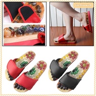 [Tachiuwa] 1 Pair Foot Massage Shoes Cobblestone Accupressure Foot Acupoint Flat Slippers for Men Wo