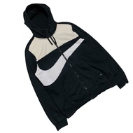 Nike big swoosh two tone zip hoodie
