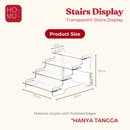 HOMU TOMEI Transparent Storage Display Box L Transparent Acrylic Action Figure Stand 2 Susun Tingkat